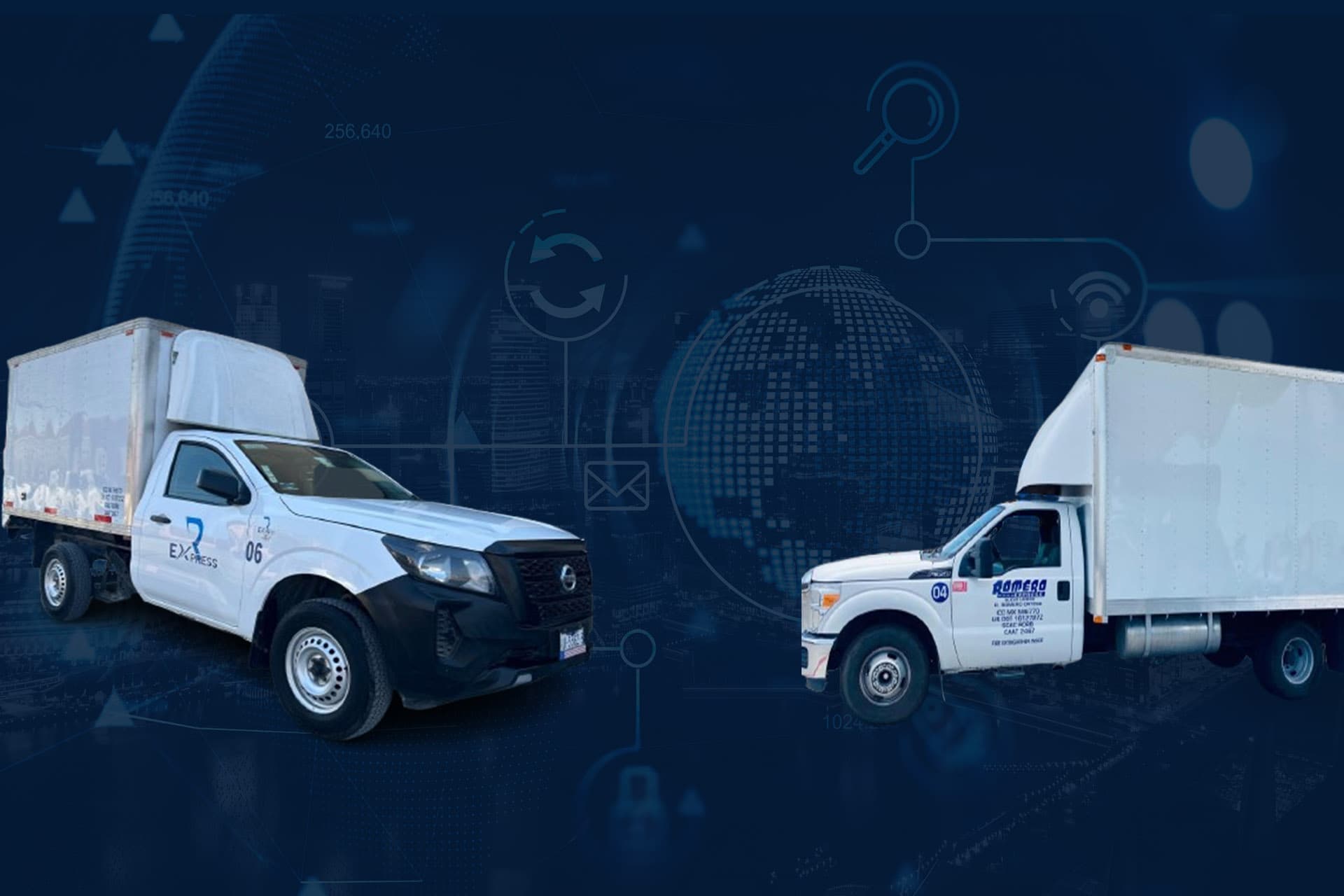 Camión de Romero Express de fletes internacionales